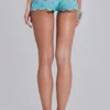 Minishorts de encaje «Deline» en turquesa