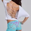 Minishorts de encaje «Deline» en turquesa
