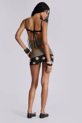 Minishorts Lola con cintura doblada y lunares