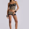 Minishorts Lola con cintura doblada y lunares