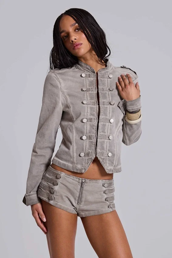 Minishorts «Rebel Military» en color arcilla