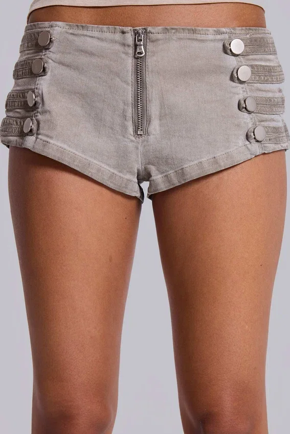 Minishorts «Rebel Military» en color arcilla