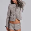 Minishorts «Rebel Military» en color arcilla