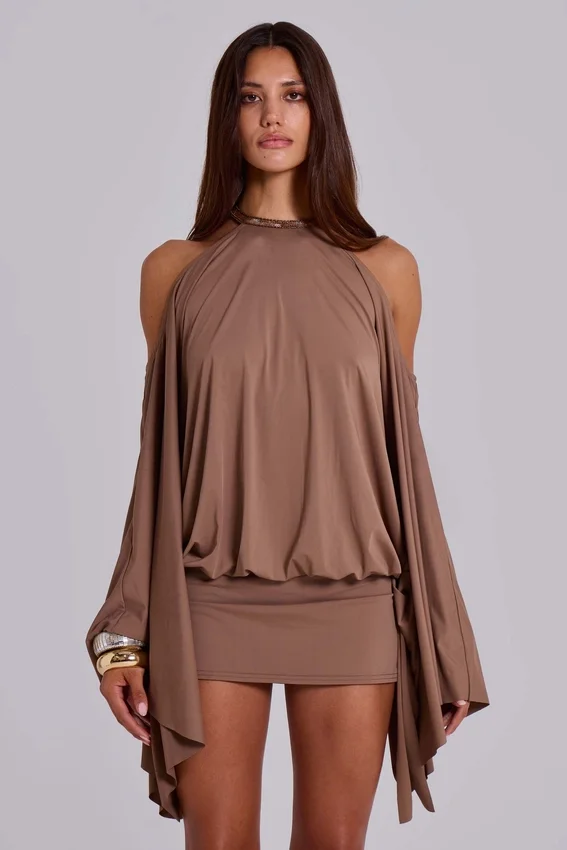 Minivestido «Alula» con adornos de mariposas