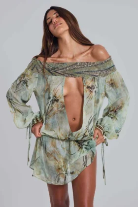 Minivestido «Breccia» con adornos