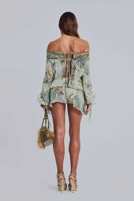 Minivestido «Breccia» con adornos