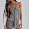 Minivestido «Brunelle» con plumas