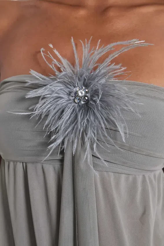 Minivestido «Brunelle» con plumas