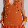 Minivestido «Button Me Up» en color papaya