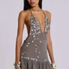 Minivestido «Button Me Up» en gris
