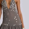 Minivestido «Button Me Up» en gris