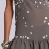 Minivestido «Button Me Up» en gris