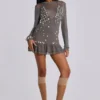 Minivestido «Button Me Up» en gris