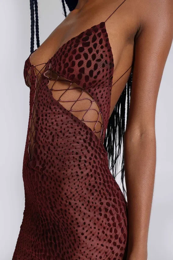 Minivestido con cordones Rhyxa