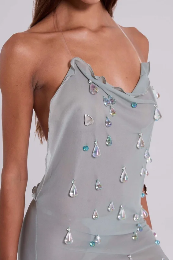 Minivestido con efecto de gotas