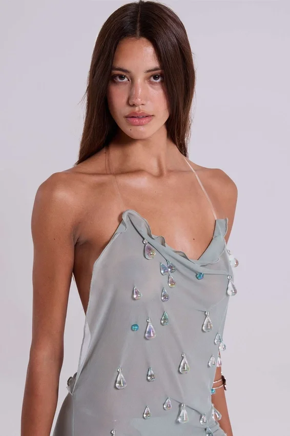 Minivestido con efecto de gotas