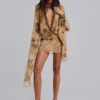 Minivestido cruzado de gasa «Iberis»