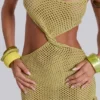 Minivestido de ganchillo con abalorios de Kuuma