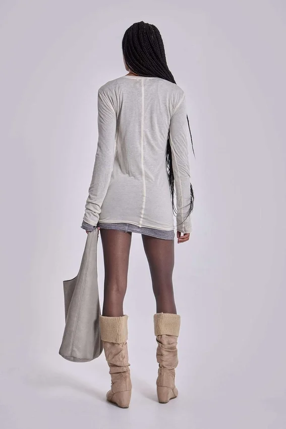 Minivestido en tono «Oatmeal Mist»
