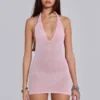 Minivestido halter «Infinity» en rosa