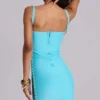 Minivestido «Idol» tipo vendaje en turquesa