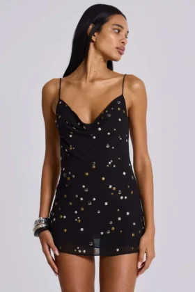 Minivestido «Mirage» con tachuelas