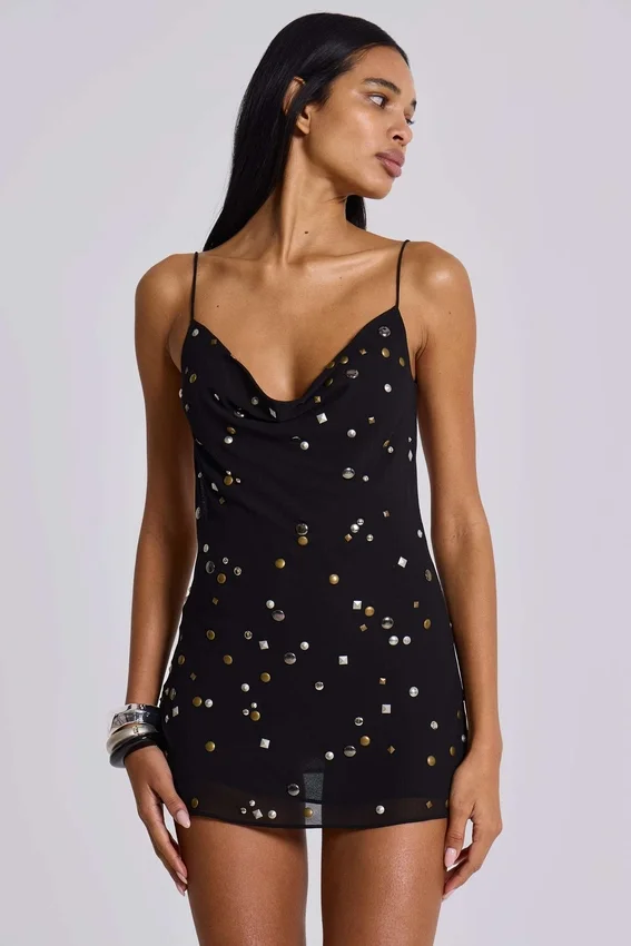 Minivestido «Mirage» con tachuelas