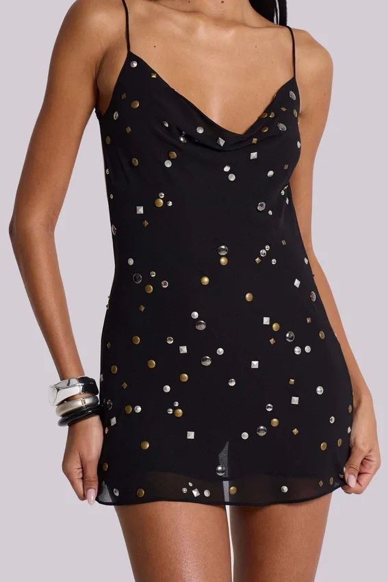 Minivestido «Mirage» con tachuelas