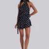 Minivestido sin espalda Enya con lunares XL