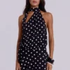 Minivestido sin espalda Enya con lunares XL