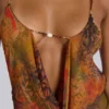 Minivestido sin espalda Hina con ribetes de abalorios