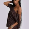 Minivestido sin espalda «Ophidian» en devoré con estampado de cebra