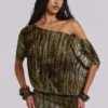Minivestido sin espalda «Ophidian» en devoré con estampado de cocodrilo