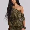 Minivestido sin espalda «Ophidian» en devoré con estampado de cocodrilo