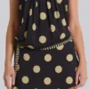 Minivestido sin tirantes Lola con estampado de lunares y rayas