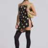 Minivestido sin tirantes Lola con estampado de lunares y rayas