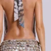 Minivestido «Syrienna» sin espalda con conchas