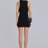 Minivestido tipo chaleco con flor de lis de strass de Rock Revival