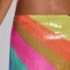 Minivestido Toryn sin espalda con rayas y lentejuelas