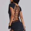 Minivestido Voraz de macramé