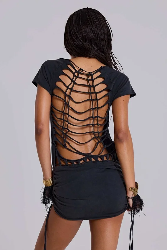 Minivestido Voraz de macramé
