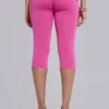 Pantalón capri de jersey con tachuelas «Quinn» en rosa