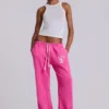 Pantalón jogger holgado de corte acampanado Cleo en rosa
