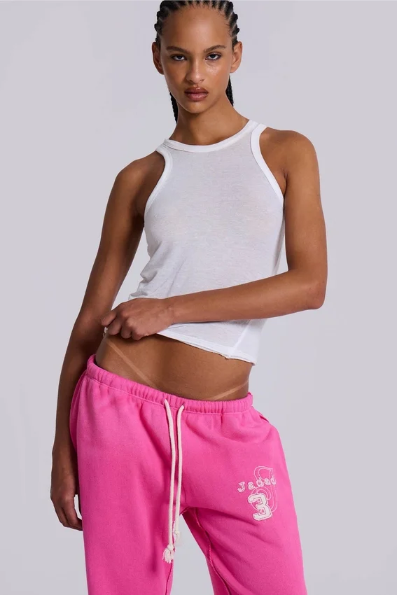 Pantalón jogger holgado de corte acampanado Cleo en rosa