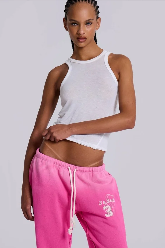 Pantalón jogger holgado de corte acampanado Cleo en rosa