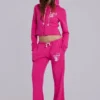 Pantalón jogger holgado de corte acampanado Cleo en rosa