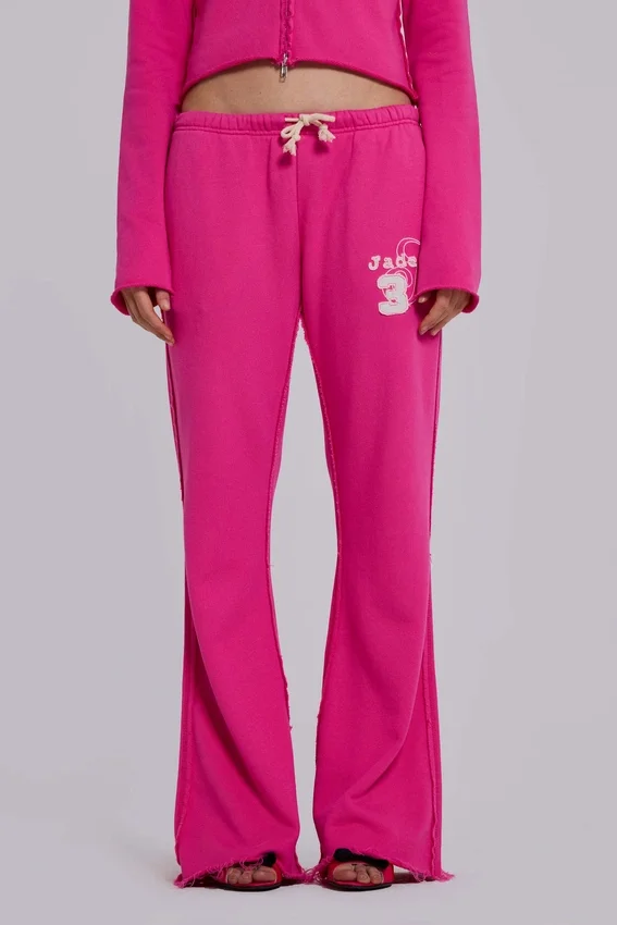 Pantalón jogger holgado de corte acampanado Cleo en rosa