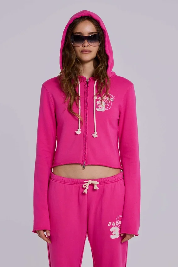 Pantalón jogger holgado de corte acampanado Cleo en rosa