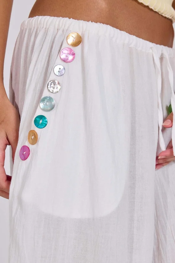 Pantalones abullonados con botones «Livara»