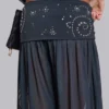 Pantalones abullonados con solapa y tachuelas «Pelagia»